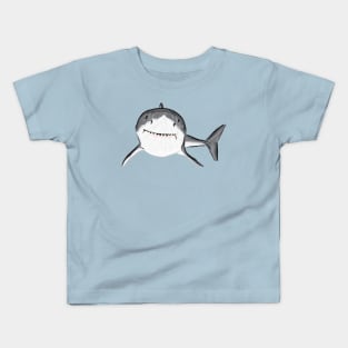 Artwork of a Great White Shark III Kids T-Shirt